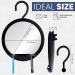 360 Swivel Hook Hangable Fogless Shower Mirror for Shaving - Anti-Fog, Shatterproof Surface, Razor Holder - 8 Diameter Black - Fill Basin with Hot Water for Fog-Free Shave - Buy Online on GoSupps.com