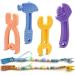 Teething Toys for Babies 0-6-12 Months Baby Teething Toys Freezer BPA Free Silicone Baby Teether Chew Toys Spanner Pliers and Hammer Shape Molar Teether Set for Infant Baby Boys Girls -6PCS