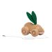 Korko Run Bunny pull-along rabbit made of cork and wood - promotes fine motor skills & coordination for toddlers