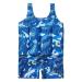 IWEMEK Kids Swimming Float Jacket Swimming Costume for Baby Boys Girls One Piece Bathing Suit Training Bag Buoyancy Aid Swimwear Vest with Adjustable Cotton Stick for Children #Blue Dinosaur 18-24 Months