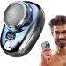 Pocket Size Electric Shaver - Portable Metal Shaver with Battery Display Washable & Fast Charging Ideal Travel Gift - Silver & Gradient Blue - Buy Online on GoSupps.com