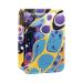 Lipstick Case Leather Lip Gloss Lipstick Organizer with Mirror Mini Lipstick Holder Bag Abstract Watercolor Doodles A633m4utoy