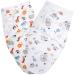 Vicloon Baby Swaddle Wraps 2 pcs Baby Swaddle Blanket 0-3 Months 100% Breathable Organic Cotton Fabric New Born Swaddle Wrap For Boy and Girl White