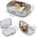 Retro Style Pill Box Wedding - Decorative 2 Compartment Metal Organizer for Pocket & Purse - Buy Online on GoSupps.com
