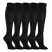 Weekend Peninsula 5 pair of compression stockings Knee socks Sockets for women and men sports running flight travel travel pregnancy medical compression socks S-M black