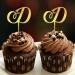 Initial D Cupcake Toppers Single Letter Monogram Name For Wedding Bridal Shower Cake Decorations Funny Branches Leaf Custom Any Initial Birthday Gifts 6PCS Style-6