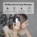 Portable Mini Scalp Massager | IPX7 Waterproof | Rechargeable Head Massager for Stress Relief | Bamboo Wood Base | Removable Nodes | Silver - Buy Online on GoSupps.com