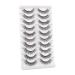 Glowing Win 3D Effect Russian Strip Lashes - 10 Pairs D Curl Cat Eye Fake Eyelashes | Reusable Wispy Short Lashes - Buy Online on GoSupps.com