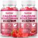 Calcium Citrate Gummies - Strawberry Flavor 1200mg High Potency Supports Bone Muscle & Overall Wellness for Men Women & Seniors 60 Count Chewable Calcium Supplement (Pack of 2)