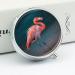 Pill Box with Flamingo Print - 3 Compartment Portable Pill Organizer for Travel Purse & Pocket - Buy Online on GoSupps.com