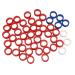 jayzee 50 Pieces Silicone Finger Rings for Scissors Adds Hair Cutting Styling Tools Accessories Mixing Colours