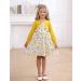 Puseky Toddler Girl Floral Print Sleeveless Dress and Ribbed Cardigan Set - 18-24 Months Yellow - Buy Online on GoSupps.com