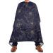 Waterproof Barber Cape -blue flower pattern Cheetah Haircut Bib for Men Unisex Hair Cutting Cape(8rp1a)