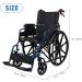 LIVINGbasics Light Weight Wheelchair with Flip Back Desk Arms Swing Away Footrests 18-Inch Seat Width Foldable Weight Capacity: 220lb (100kg) - Buy Online on GoSupps.com