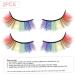 2 Pairs Colored Lashes Natural Look 3D Curly Rainbow Eyelashes Fluffy Pride Lashes Synthetic Eye Lashes Extension for LGBT Pride Day Halloween Cosplay Makeup Accessories - Buy Online on GoSupps.com