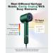 7MAGIC High-Speed Hair Dryer - 110 000RPM Motor Low Noise 1400W Ionic Travel & Home Magnetic Nozzle Tri-Colour LED - Green Deep Green - Buy Online on GoSupps.com
