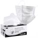 NU R 10pcs Multi Color 3 Ply Disposable Face Mask Mask with Filter Layer and Elastic Earloop Retail Sealed bags A-White