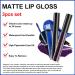 3Pcs Matte Lip Gloss Set 24 Hour Matte Liquid Lipstick Set Lip Stain Black lipstick Long-Lasting Waterproof Lipgloss Gothic Makeup Gift Lipsticks Set Dark Black Blue Purple (07) #07 - Buy Online on GoSupps.com