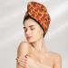 Fast-Drying Hair Towel Wrap | Button Design Towel Turban - Pizza Print - Buy Online on GoSupps.com