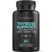 Livingood Daily Natural Thyroid Support - Complete Thyroid Supplement with Ashwagandha, Iodine, Selenium, Zinc, Copper, L-Tyrosine, Vitamin B12 & Magnesium - Metabolism and Energy Booster, 60 Capsules