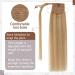 Runature 45cm Real Hair Ponytail Extensions - Blonde Highlights Remy Human Hair 80g - #16P24 Braid - Buy Online on GoSupps.com