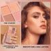 Erinde 10 Colors Eyeshadow Palette - Matte, Shimmer, Glitter | High Pigmented & Ultra-Blendable Neutral Nude Shades | Professional Brush Included - Peach Color 01 - Buy Online on GoSupps.com