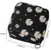 Sanitary Napkin Storage Bag and Menstrual Cup Pouch Set - Portable Feminine Menstruation Period Storage Bags for Teen Girls and Women (2Pcs) - Black & Pink Chrysanthemum Design - Buy Online on GoSupps.com