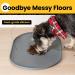 Conlun Dog Bowl Pad - BPA-Free Silicone Feed Mat with 1.2cm High Edges for Cats & Dogs | Gray 60x40cm - Buy Online on GoSupps.com