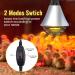 Luxvista Poultry Heat Lamp 250W with 2M Wire and Chain - 2 Mode Switch, Adjustable Holder for Chicks Kennel - E27 Infrared Heat Lamp Holder - Buy Online on GoSupps.com