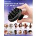 2-Pack Silicone Scalp Massager Shampoo Brush - Hair Growth & Dandruff Treatment - Wet/Dry Hair Massager for Women & Kids - Salmon Pink/Black - Buy Online on GoSupps.com