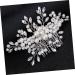 FRCOLOR 1PC wedding headpiece for bride metal hair claw clips Wedding Hair Jewelry Wedding Hair Pin pearl headpiece pearl hair clip Bride Hair Comb Wedding dress bridesmaid crystal - Buy Online on GoSupps.com