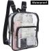 Cute Clear Mini Backpack - Stadium Approved Waterproof Lightweight Bag for Travel, Work, Concerts & Events (Black) - Buy Online on GoSupps.com