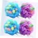 Shop Housoutil 4pcs Colorful Home Bath Balls | Super Soft Shower Sponge for Adults & Kids - Perfect for Relaxing Baths - Buy Online on GoSupps.com