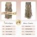 Feshfen Clip-In Hair Extensions | 4PC Synthetic Corrugated Ash Brown & Light Blonde Wavy 50cm | Women's Hair Enhancements - Buy Online on GoSupps.com