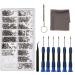 XUZHUWANG Eyeglass Repair Tool Set Eyeglass Screwdriver Screws Curved Tweezers Set Screwdriver