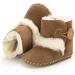 EDOTON Baby Winter Snow Boots | Button Design | Soft Non-slip Sole | 6-12 Months | Brown - Buy Online on GoSupps.com