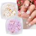 6 Boxes 3D Flower Nail Art Charms with Light Change Decals - Acrylic Nail Accessories with Pearl Golden Caviar Beads Glitter Stud Design - DIY Decoration Tips for Women - Buy Online on GoSupps.com