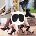 Medium Footed Cushions - Ergonomic Midfoot Support Insoles | Breathable Soft Cushions for High Heels Boots & Sneakers | 2 Pairs Black  - Buy Online on GoSupps.com