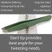 Surgical Grade Stainless Steel Tweezers - Slant Tip for Eyebrow Shaping & Hair Removal - Protective Pouch Included (Sage) - Buy Online on GoSupps.com