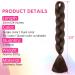 Silk-co 3 Pieces Braiding Hair Ombre Afro Twist Braid Hair Extensions Crochet Box Synthetic Jumbo Braids 24inch 300g-Medium Brown Twist Medium Brown - Buy Online on GoSupps.com