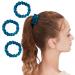 Osilk 3 Set 100% silk hair tie Small scrunchy hair jewelry braiding rubber hair rings elastic hair bands rubber bands 3 pieces punch blue 3 pieces (1 Pack)