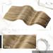 Moresoo Real Hair Extensions Clip Ombre Balayage - Remy Clip-In Extensions 120g 50cm #8/22 - Smooth Light Brown & Gold Blonde 7PCs - Buy Online on GoSupps.com