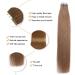 Yilite 40cm Chestnut Brown Tape-In Hair Extensions | Real Remy Hair Silky Straight Seamless 20 Pieces - Buy Online on GoSupps.com