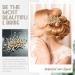 inSowni 5 Pieces Gold Metal Pearl Rhinestone Wedding Bridal Leaf Flower Hair Clips Barrettes+U-shaped Floral Hair Pins Accessories Headpieces for Brides Bridesmaids Women Girls - Buy Online on GoSupps.com