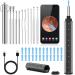 Ear Wax Removal Tool Camera for iOS & Android - Ear Wax Removal Kit Ear Cleaner with Camera HD 1296P 10 Ear Picks 24 Silicone Spoons Ear Camera for Cleaning - Black