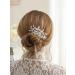 Unicra Gold Leaf Bride Wedding Hair Comb with Crystals and Pearls - Bridal Headpiece for Women and Girls - Buy Online on GoSupps.com