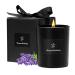 Scented Candle 5.5oz Lavender Aromatherapy Candle 100% Natural Soy Wax Candles for Home Scented 35 Hour Burn Strong Aroma Black Jar Candles Stress Relief Gifts for Women Men Birthday
