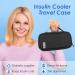 Youshares Insulin Cooling Bag for Diabetics - Large Capacity Medication Case with 2 Cooling Packs (21x11.5x6cm) - Black - Safe & Cold Diabetes Storage - Buy Online on GoSupps.com