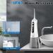 MiTdir Water Dental Flosser Oral Irrigator | 5 Jet Tips, 4 Modes, IPX7 Waterproof, 300ML Tank | Portable Cordless Teeth Cleaner - White - Buy Online on GoSupps.com