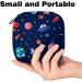 SpaceCraft Earth Stars Navy Sanitary Napkin & Menstrual Cup Storage Bag | Portable Menstruation Pad Pocket for Teen Girls & Women - Buy Online on GoSupps.com